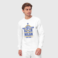 Костюм хлопковый мужской Inter Milan fans club, цвет: белый — фото 2