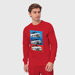 Костюм хлопковый мужской BMW cars, цвет: красный — фото 2