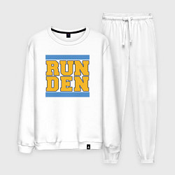 Костюм хлопковый мужской Run Denver Nuggets, цвет: белый