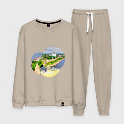 Костюм хлопковый мужской Псков, цвет: миндальный