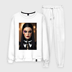 Костюм хлопковый мужской Уэнсдей А, цвет: белый