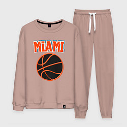 Костюм хлопковый мужской Miami ball, цвет: пыльно-розовый