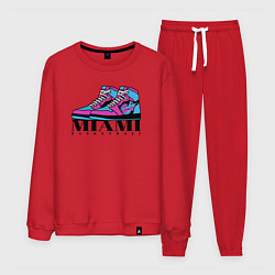 Костюм хлопковый мужской Basketball Miami, цвет: красный
