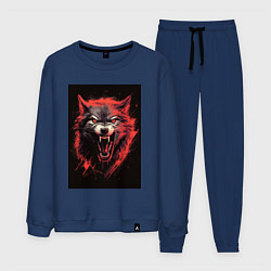 Костюм хлопковый мужской Red wolf, цвет: тёмно-синий