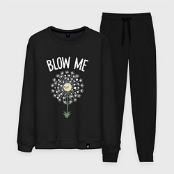 Костюм хлопковый мужской Blow me!, цвет: черный