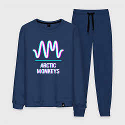 Костюм хлопковый мужской Arctic Monkeys glitch rock, цвет: тёмно-синий