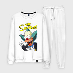 Костюм хлопковый мужской Krusty the clown, цвет: белый