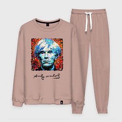 Костюм хлопковый мужской Andy Warhol - celebrity, цвет: пыльно-розовый