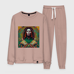 Мужской костюм Фрактальный граффити арт Боб Марли