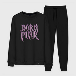 Костюм хлопковый мужской Born pink Blackpink, цвет: черный