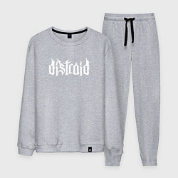 Костюм хлопковый мужской Логотип Distraid, цвет: меланж