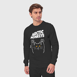 Костюм хлопковый мужской Arctic Monkeys rock cat, цвет: черный — фото 2