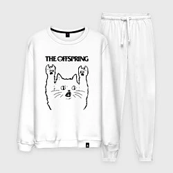 Костюм хлопковый мужской The Offspring - rock cat, цвет: белый