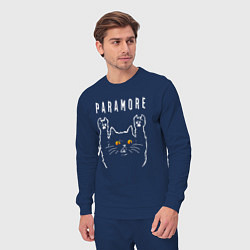 Костюм хлопковый мужской Paramore rock cat, цвет: тёмно-синий — фото 2