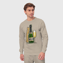 Костюм хлопковый мужской Шампанское, цвет: миндальный — фото 2
