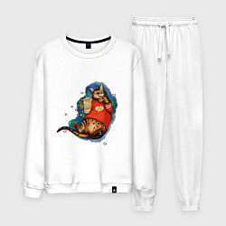 Мужской костюм Ленивый бенгальский кот с попкорном