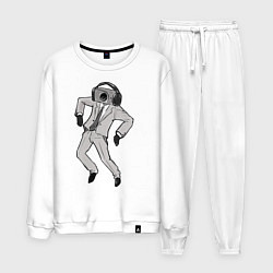 Костюм хлопковый мужской Camera man, цвет: белый