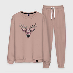 Костюм хлопковый мужской Brown deer, цвет: пыльно-розовый