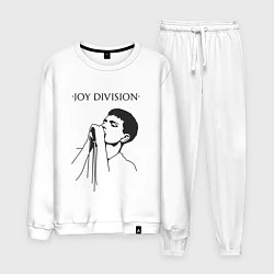 Костюм хлопковый мужской Йен Кёртис Joy Division, цвет: белый