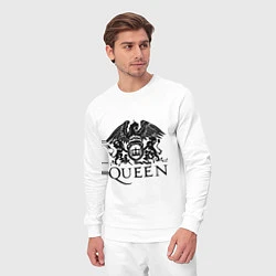Костюм хлопковый мужской Queen - logo, цвет: белый — фото 2