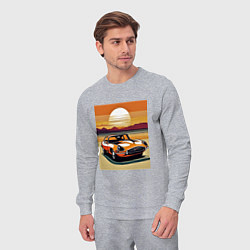 Костюм хлопковый мужской Авто Ягуар, цвет: меланж — фото 2