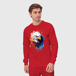 Костюм хлопковый мужской Граффити с орлом, цвет: красный — фото 2