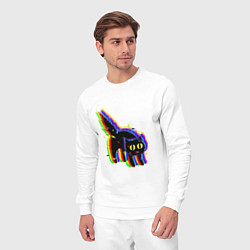 Костюм хлопковый мужской Глюк кот - Technical Glitch, цвет: белый — фото 2