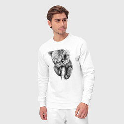 Костюм хлопковый мужской Коала забралась на дерево, цвет: белый — фото 2