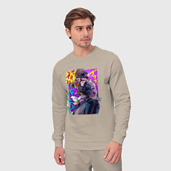 Костюм хлопковый мужской Джотаро - Jojo, цвет: миндальный — фото 2