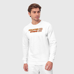 Костюм хлопковый мужской Counter strike 2 orange logo, цвет: белый — фото 2