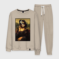 Костюм хлопковый мужской Mona Singer, цвет: миндальный