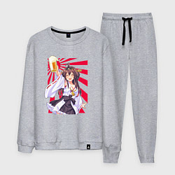 Костюм хлопковый мужской Пиво - тян, цвет: меланж