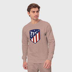 Костюм хлопковый мужской Atletico Madrid FC, цвет: пыльно-розовый — фото 2