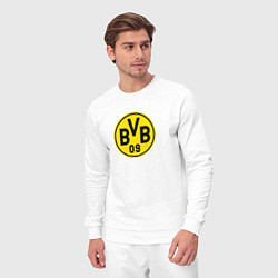 Костюм хлопковый мужской Borussia fc sport, цвет: белый — фото 2