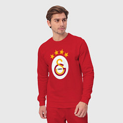 Костюм хлопковый мужской Galatasaray fc sport, цвет: красный — фото 2