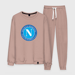 Костюм хлопковый мужской Napoli fc sport, цвет: пыльно-розовый