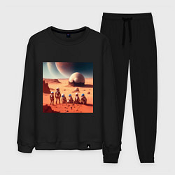 Костюм хлопковый мужской Вечер на марсе, цвет: черный