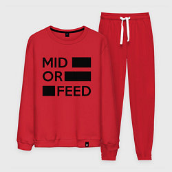 Костюм хлопковый мужской Mid or feed, цвет: красный