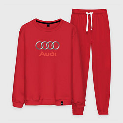 Костюм хлопковый мужской Audi brend, цвет: красный