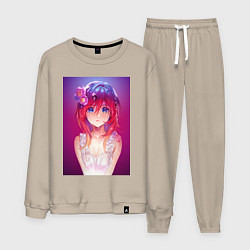 Костюм хлопковый мужской Anime Girl refflex, цвет: миндальный