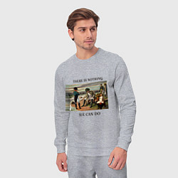 Костюм хлопковый мужской There is nothing we can do, цвет: меланж — фото 2