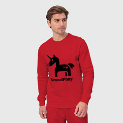 Костюм хлопковый мужской Neural Pony, цвет: красный — фото 2