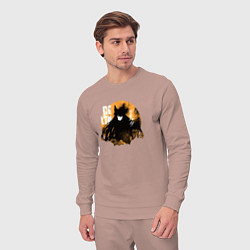 Костюм хлопковый мужской Delta, цвет: пыльно-розовый — фото 2