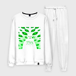 Костюм хлопковый мужской Демон - Phonk, цвет: белый