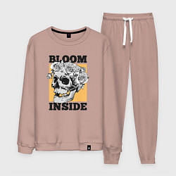 Костюм хлопковый мужской Bloom inside, цвет: пыльно-розовый