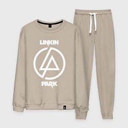 Костюм хлопковый мужской Linkin Park logo, цвет: миндальный