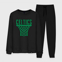 Костюм хлопковый мужской Celtics net, цвет: черный