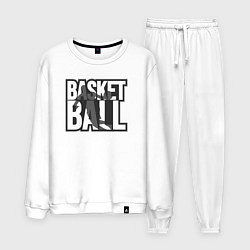 Костюм хлопковый мужской Basketball play, цвет: белый