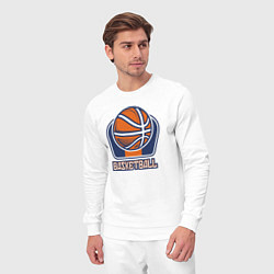 Костюм хлопковый мужской Style basketball, цвет: белый — фото 2