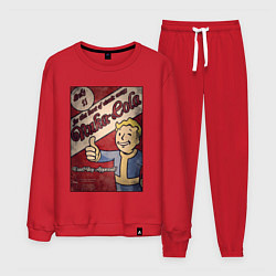 Костюм хлопковый мужской Vault boy - nuclear cola, цвет: красный